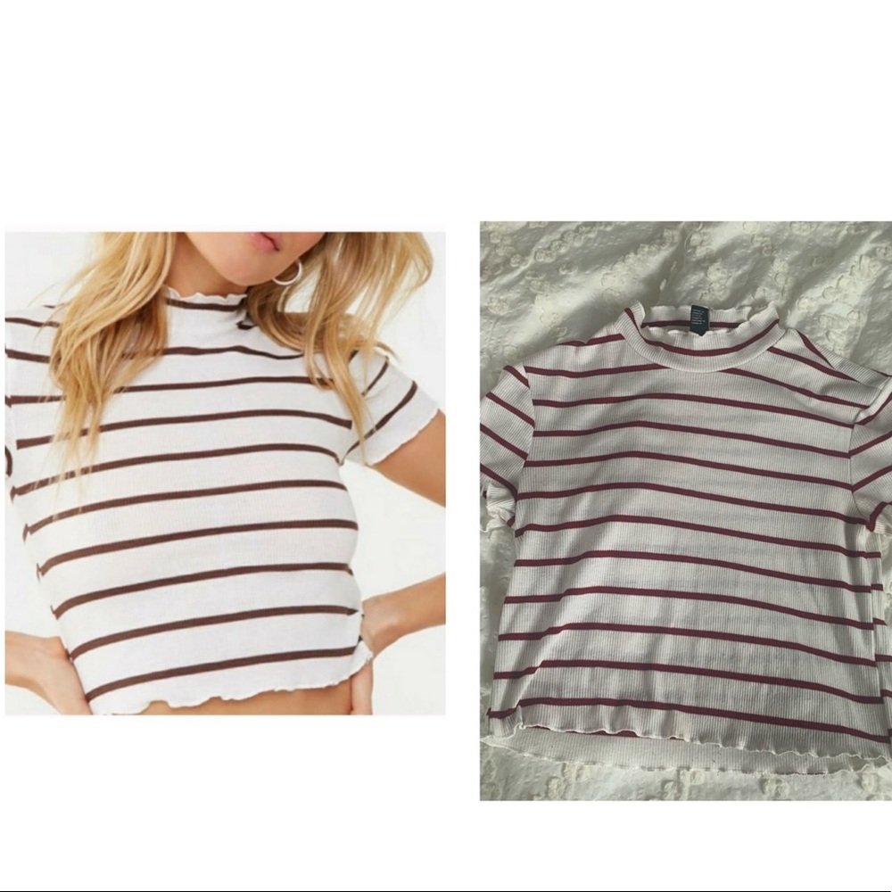 striped crop top